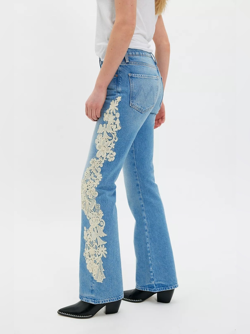 NWT New MOTHER The Chomp Heel Jeans in Wishbone Size 27